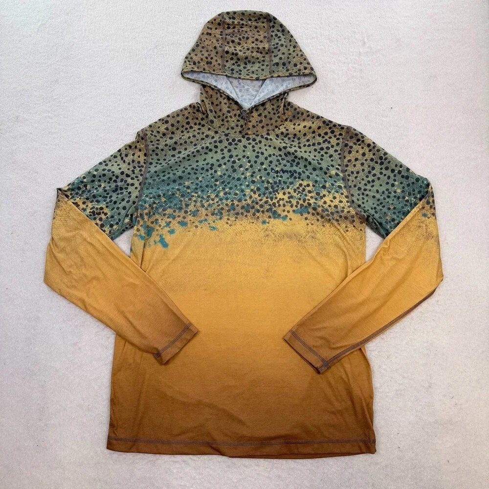NWT Orvis Men's Trout Bum Dri-Release Performance Lightweight Hoodie M